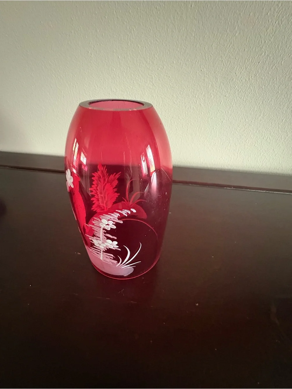 Mary Gregory inspired candle shade. Victorian era